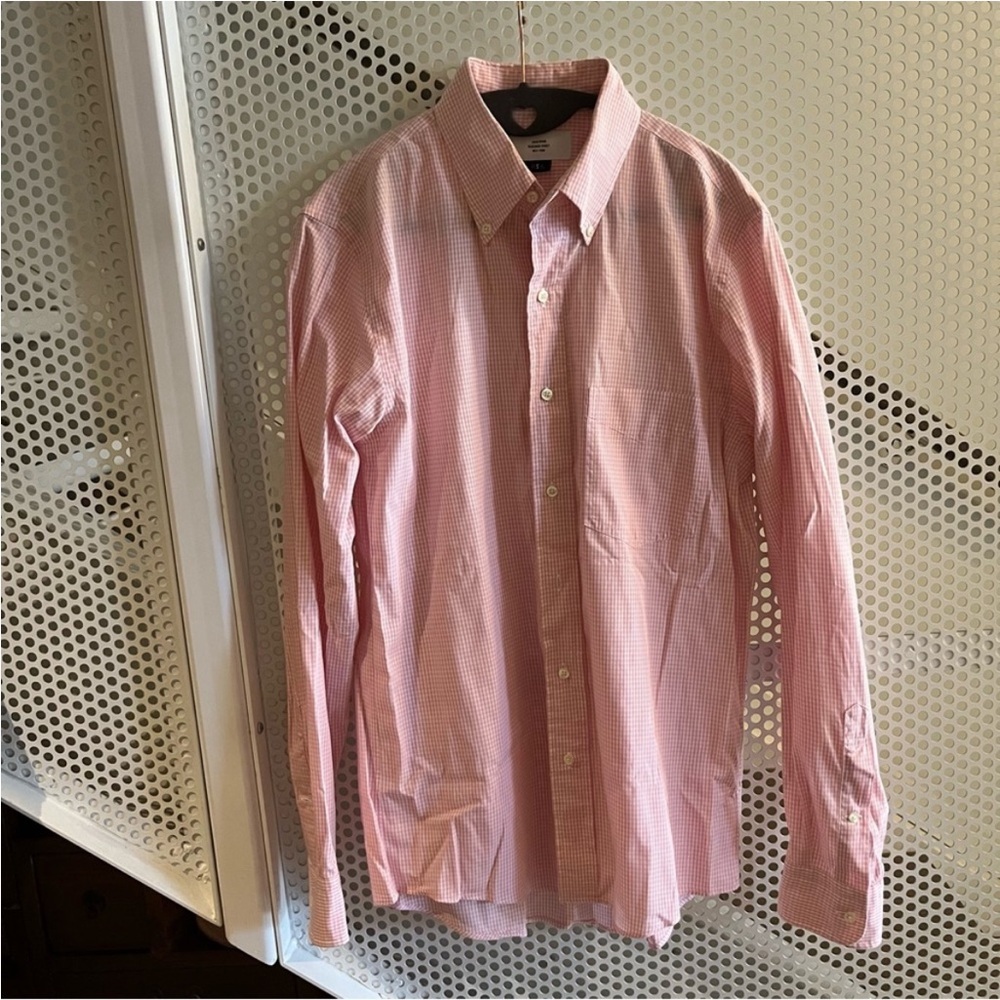 Jack Spade Size Small Men’s Long Sleeve Casual Button Down Shirt Pink White